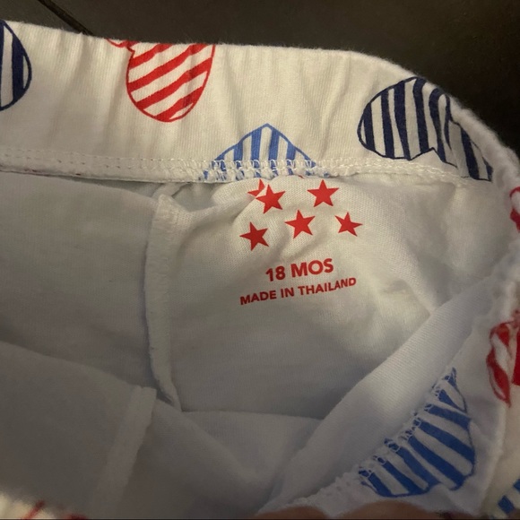 Jumping beans red, white, and blue Stars and Stripes skort set size 18M - Picture 3 of 7